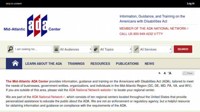 Mid-Atlantic ADA Website